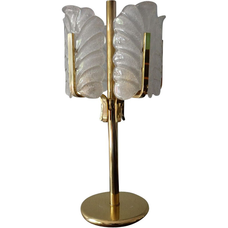 Vintage leaf table lamp by Carl Fagerlund for Orrefors