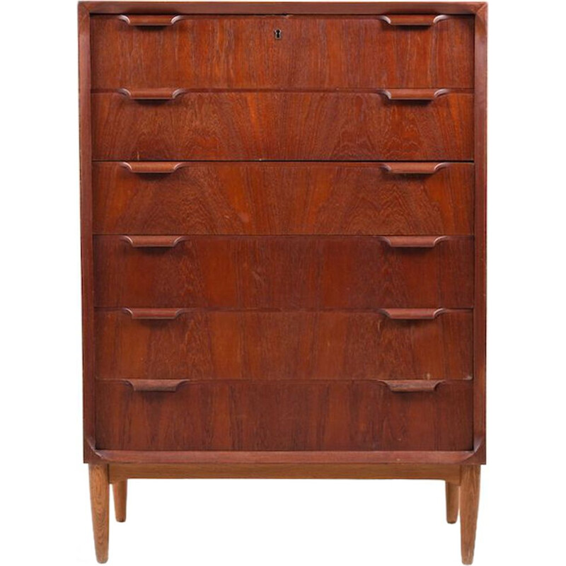 Vintage Danish chest of drawers in teak and oakwood