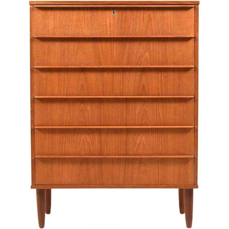 Vintage Scandinavian chest of drawers in teak