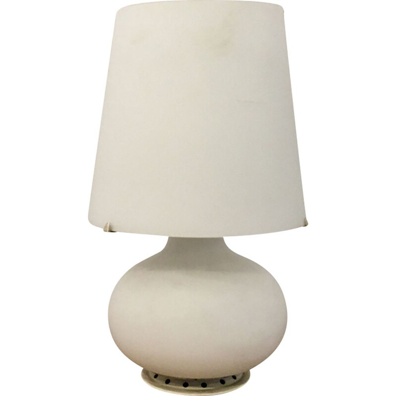 Lampe de table vintage en opaline par Max Ingrand 