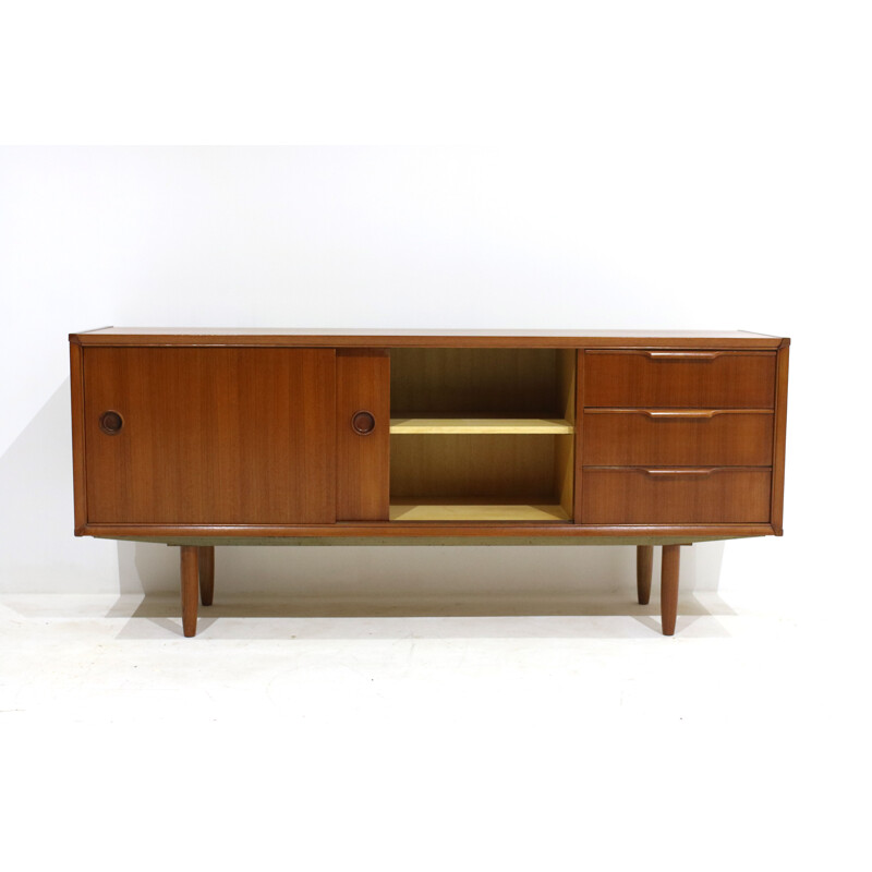 Vintage sideboard in teak with 3 drawers