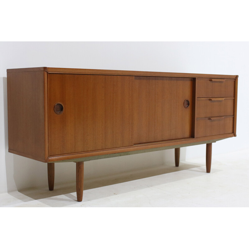 Vintage sideboard in teak with 3 drawers