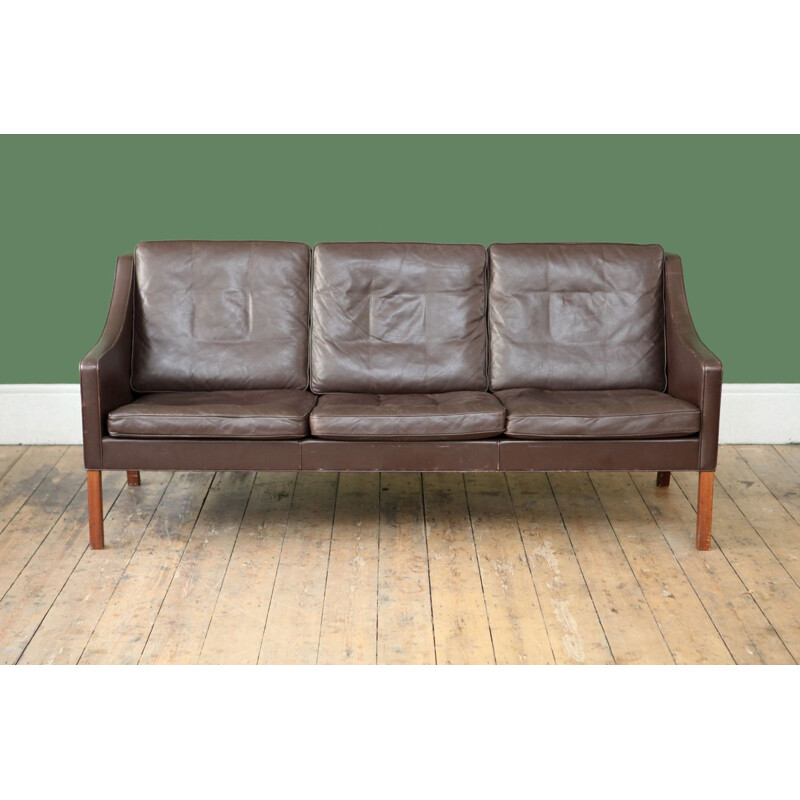 Vintage Scandinavian 3-seater sofa by Borge Mogensen