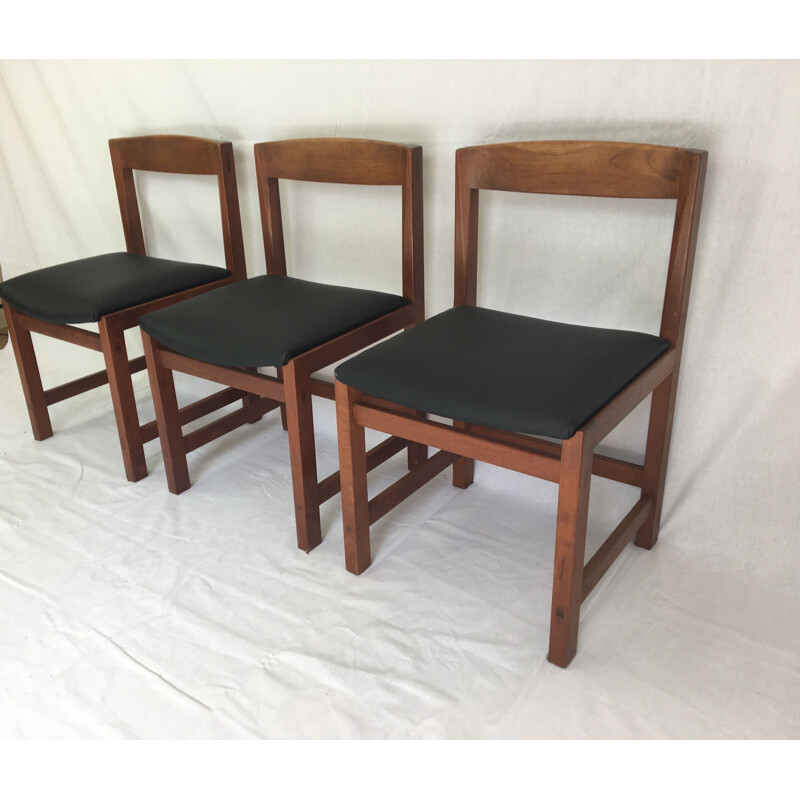 Suite de 6 chaises vintage scandinave en teck
