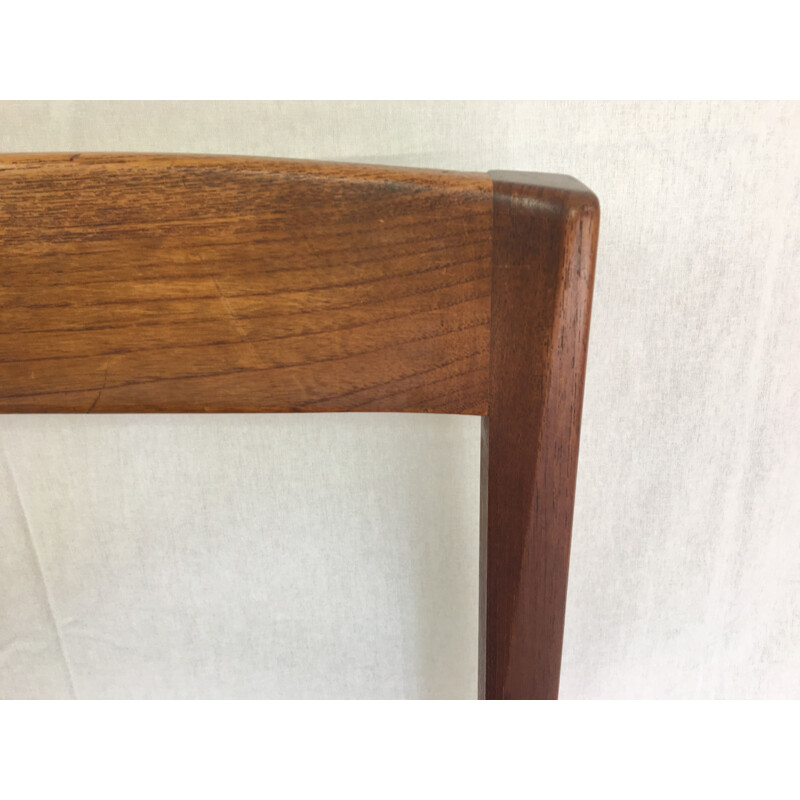 Set of 6 vintage Scandinavian chairs in teak