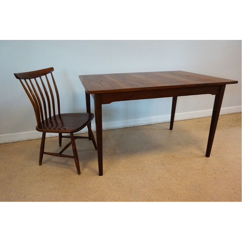 Vintage Dutch extendable dining table in teak by TopForm