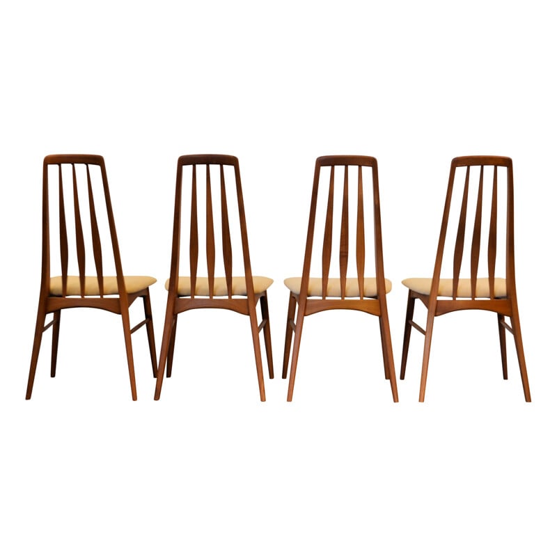 Set of 4 vintage Danish "Eva" chairs by Niels Koefoed