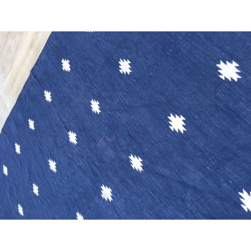 Vintage Kilim blue carpet by Habitat