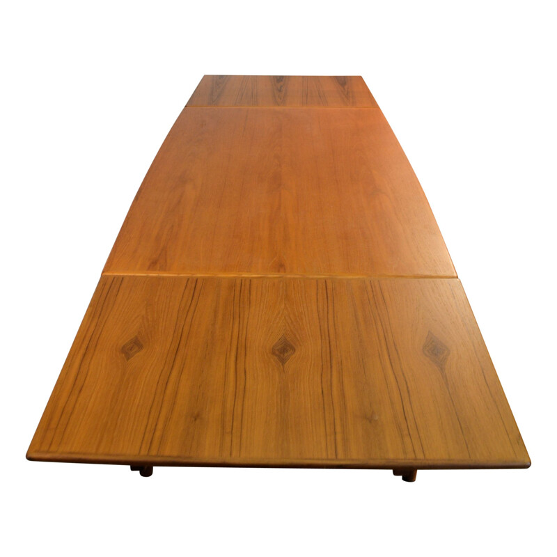 Vintage extendable dining table in teak by Grete Jalk