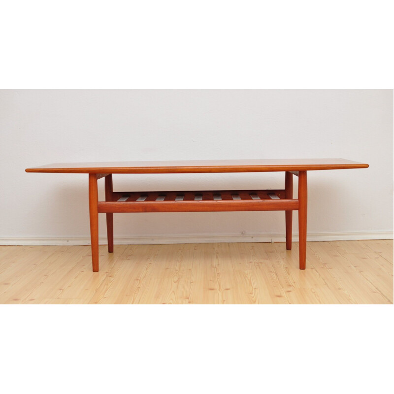 Vintage Danish coffee table in teak by Grete Jalk for Glostrup