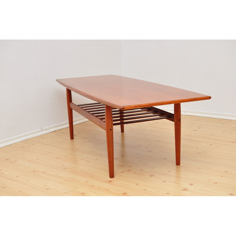 Vintage Danish coffee table in teak by Grete Jalk for Glostrup