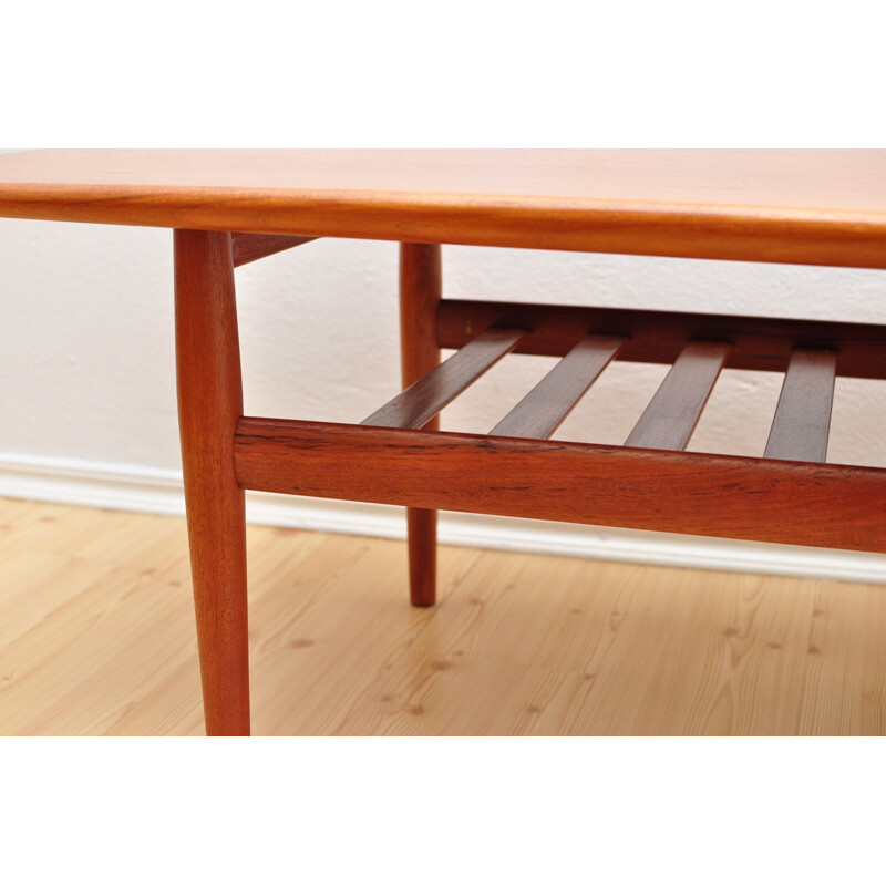 Vintage Danish coffee table in teak by Grete Jalk for Glostrup