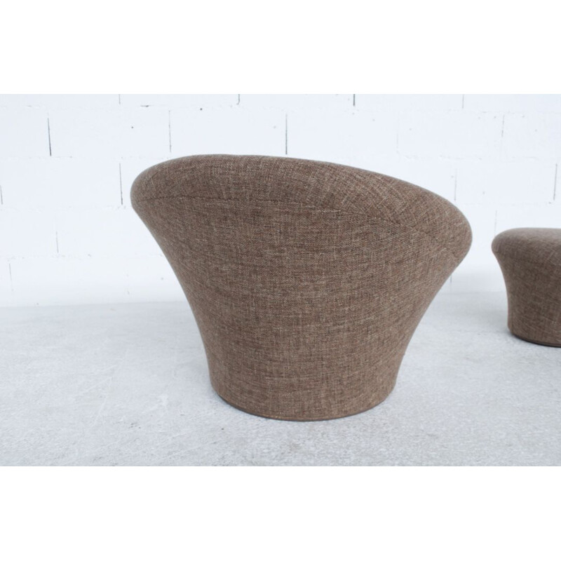 Vintage purple easy chair and ottoman Mushroom by Pierre Paulin for Artifort