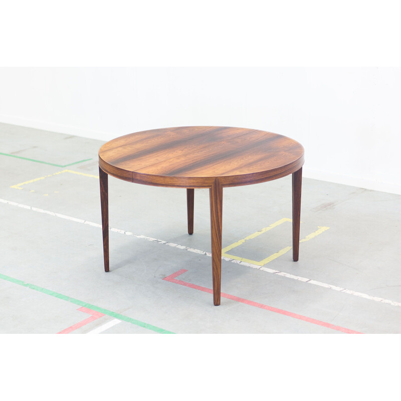 Vintage extendable dining table in rosewood by Severin Hansen Jr for Haslev Møbelsnedkeri 