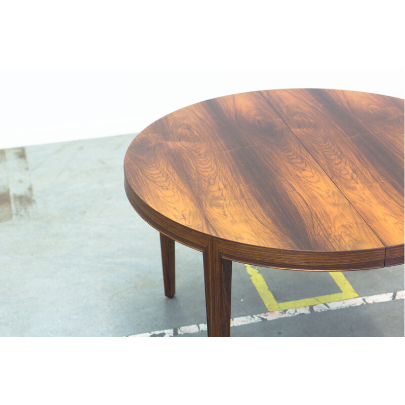 Vintage extendable dining table in rosewood by Severin Hansen Jr for Haslev Møbelsnedkeri 