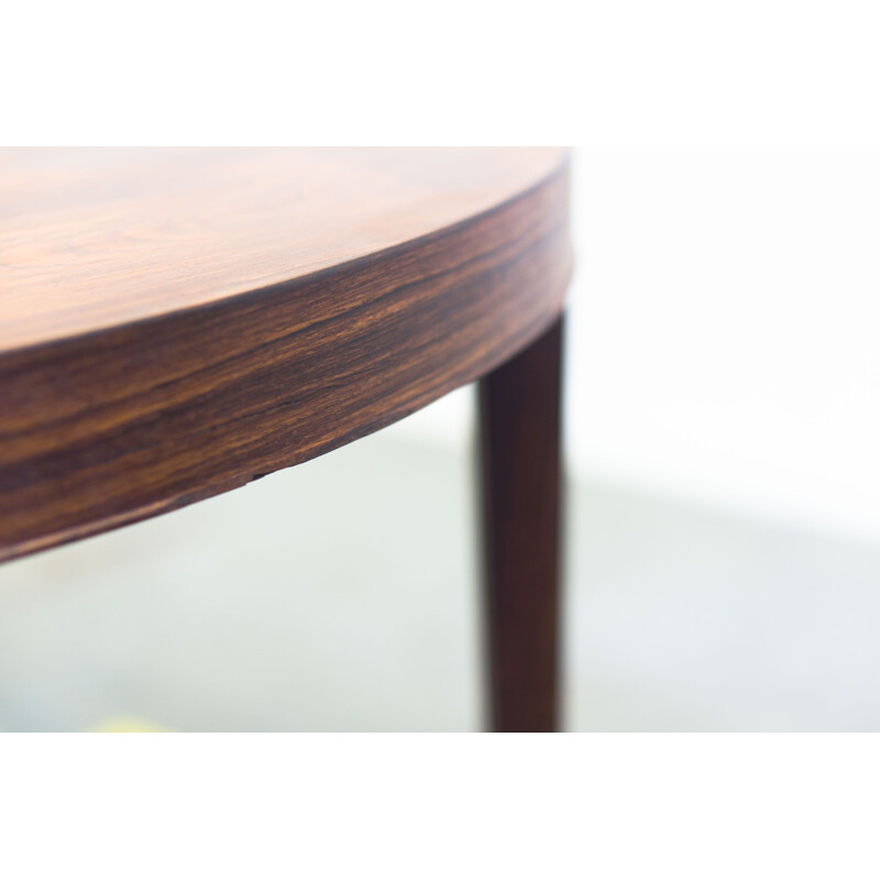 Vintage extendable dining table in rosewood by Severin Hansen Jr for Haslev Møbelsnedkeri 