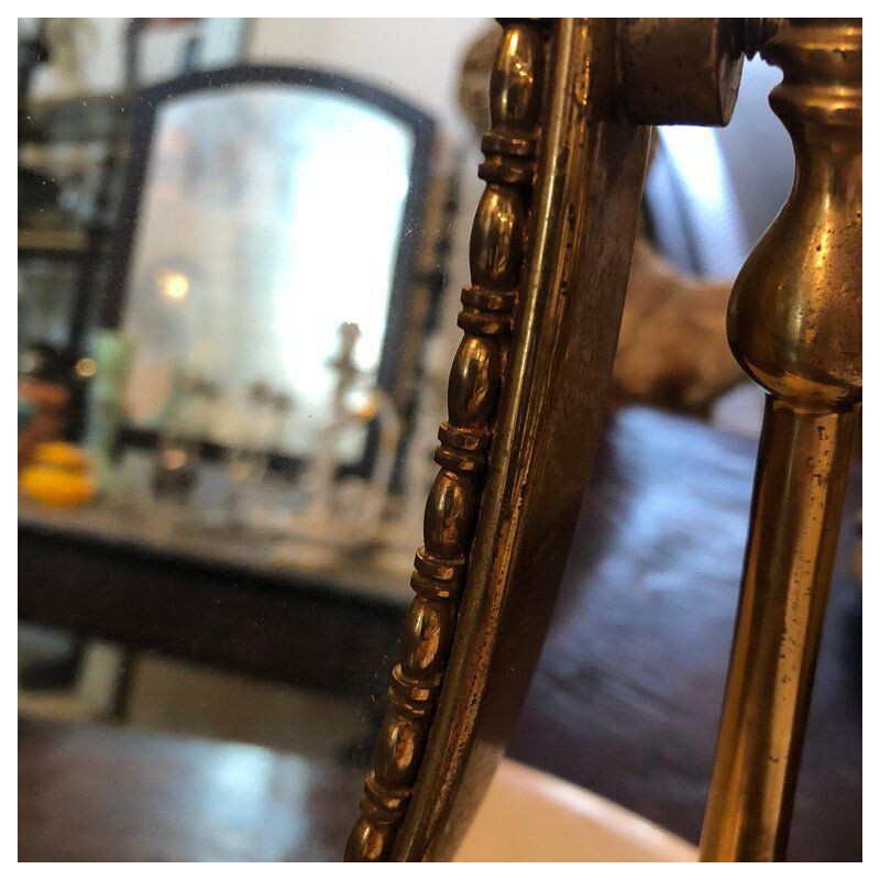 Vintage Italian mirror in brass