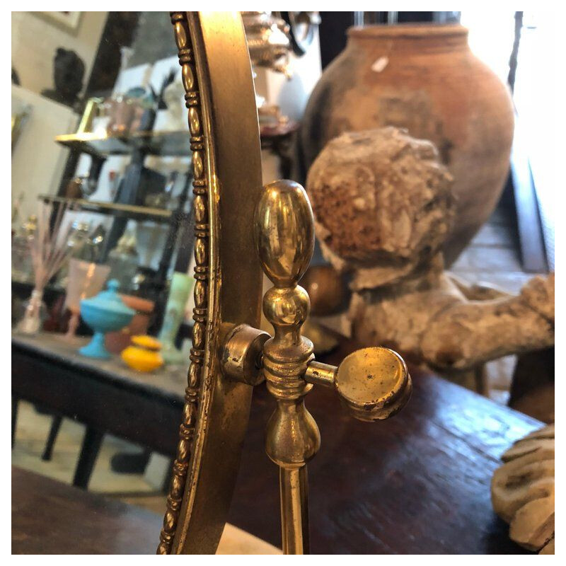 Vintage Italian mirror in brass