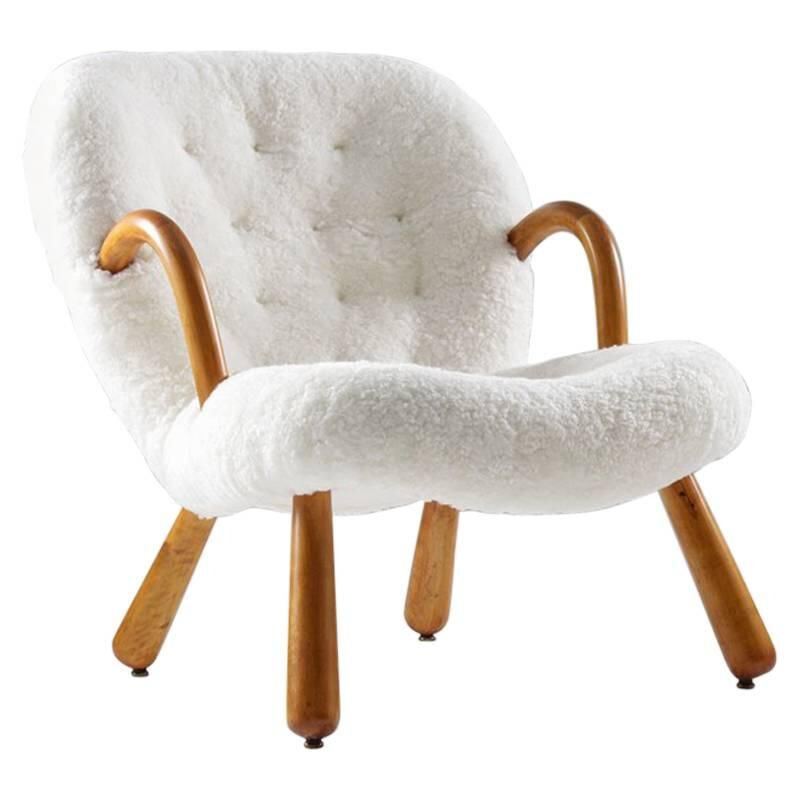 Vintage "Clam" chair by Phillip Arctander