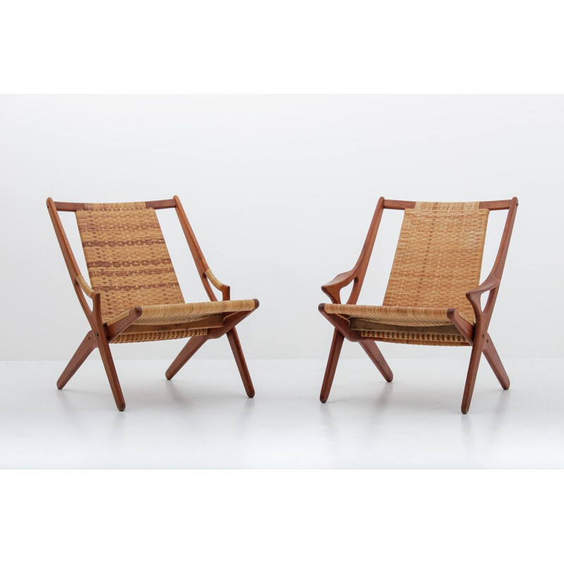 Suite de 2 fauteuils vintage danoises "300" par Arne Hovmand-Olsen