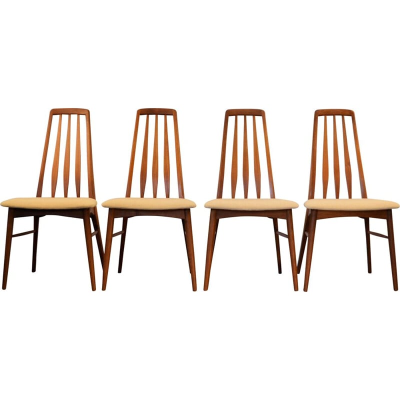 Set of 4 vintage Danish "Eva" chairs by Niels Koefoed