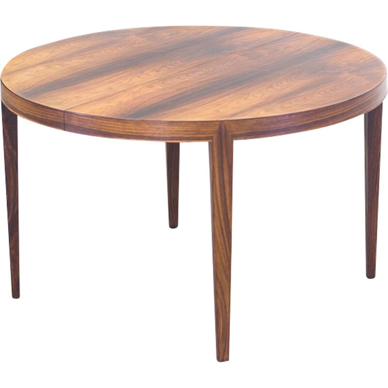 Vintage extendable dining table in rosewood by Severin Hansen Jr for Haslev Møbelsnedkeri 