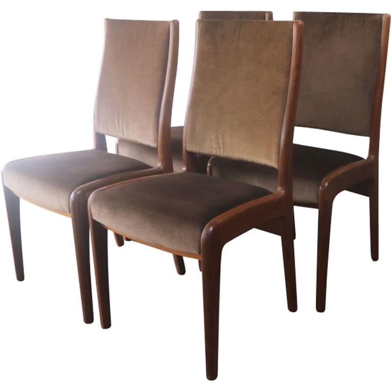 Set of 4 vintage dining chairs in teak by G Plan