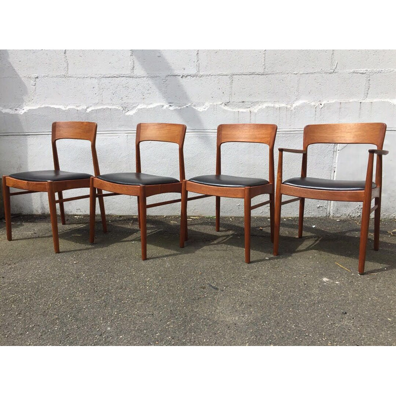 Vintage set of 4 chairs by Kai kristiansen 