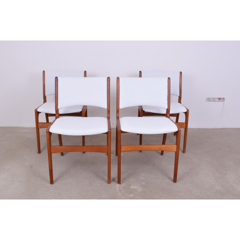 Vintage Danish set of 4 chairs model 89 by Johannes Andersen for Anderstrup Møbelfabrik