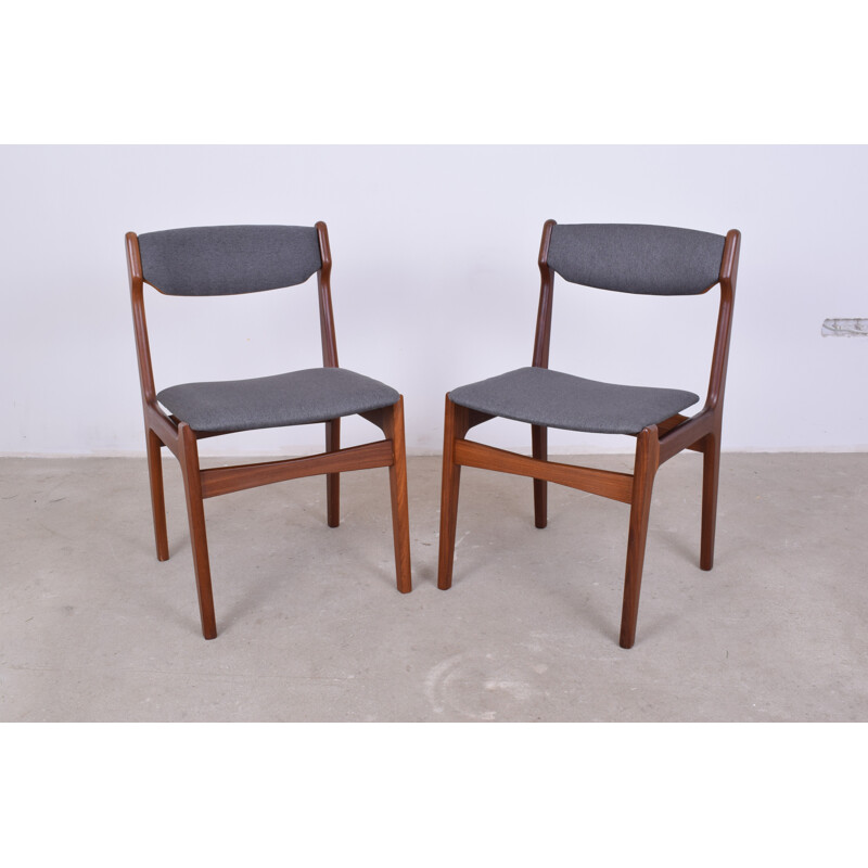 Vintage set of 6 Danish dining chairs in teak