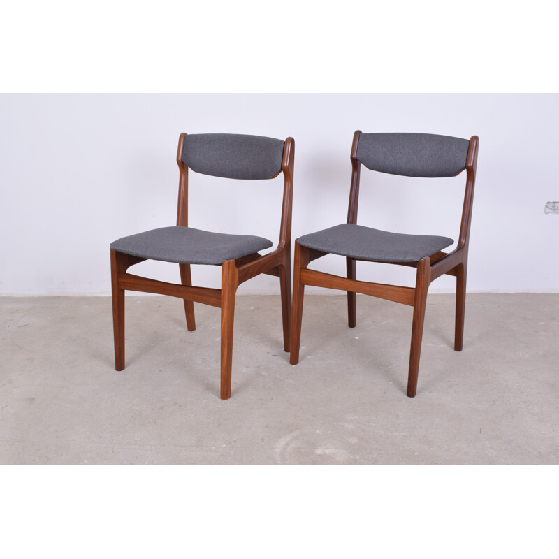 Vintage set of 6 Danish dining chairs in teak