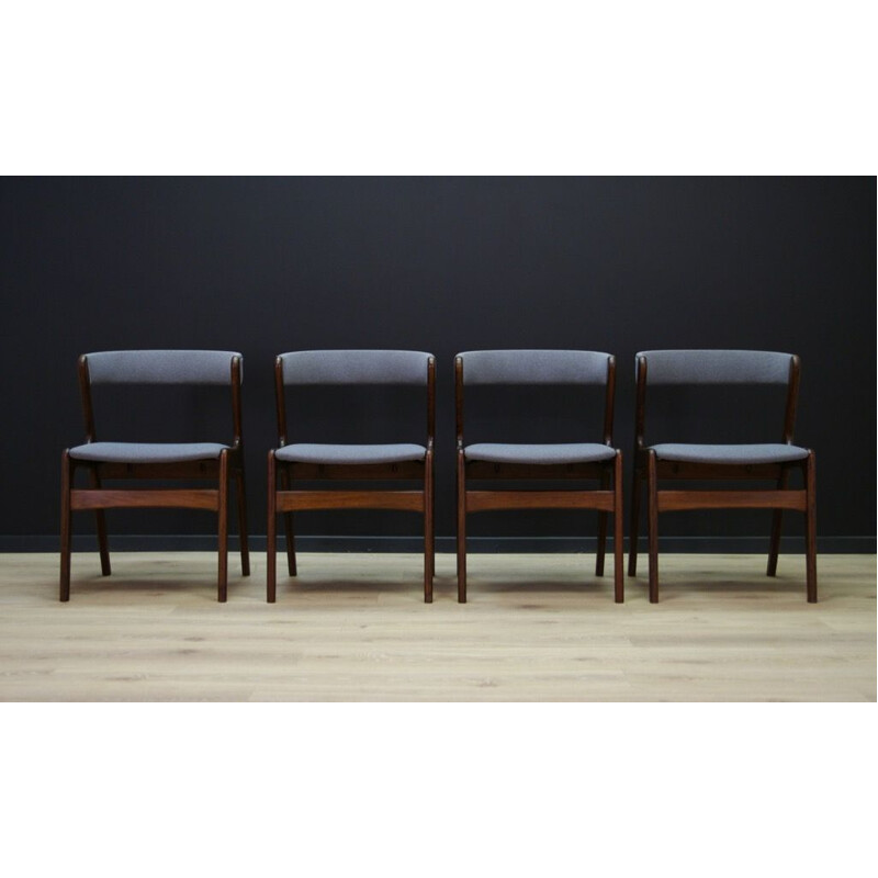 Vintage set of 4 chairs in teak by Kai Kristansen 