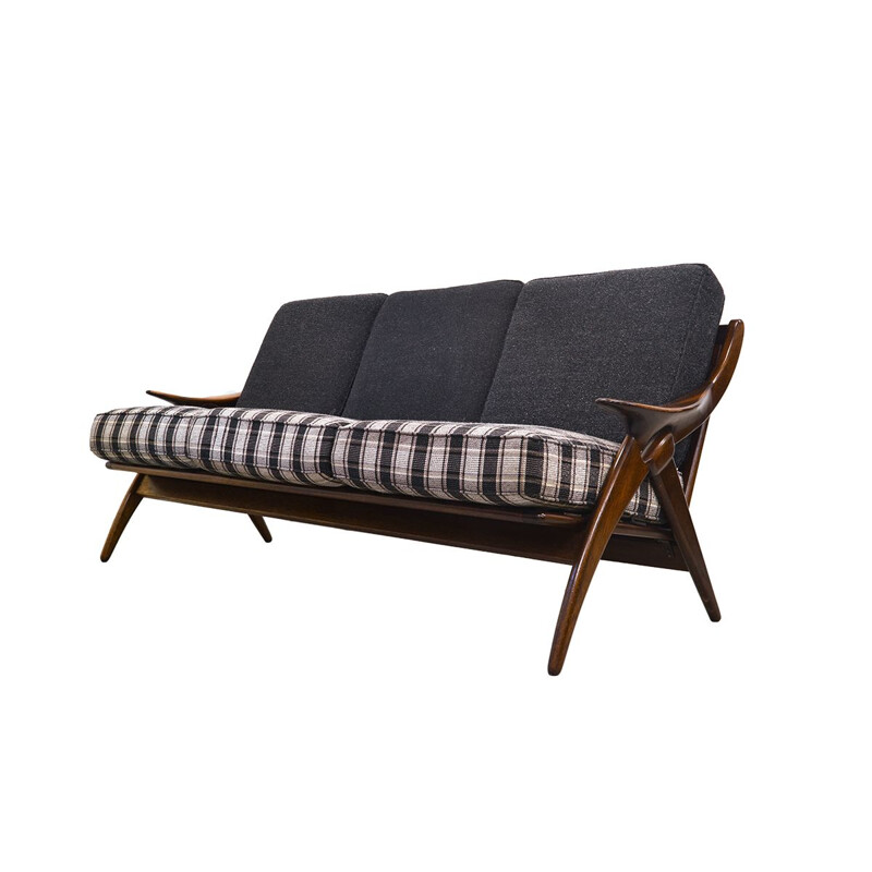 Vintage 3-seater sofa in teak