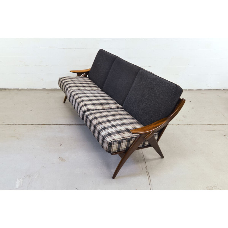 Vintage 3-seater sofa in teak