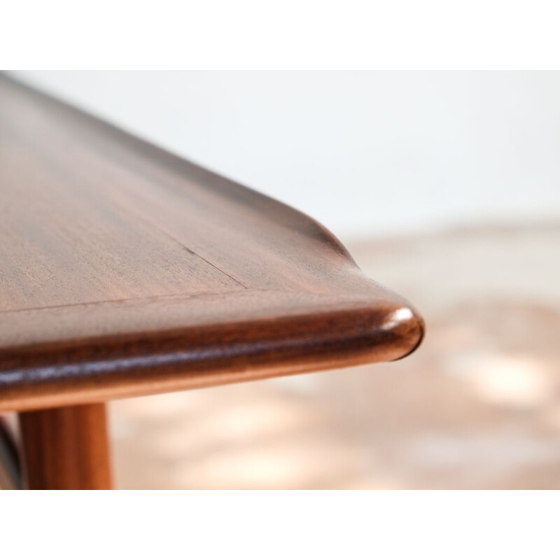 Vintage Danish coffee table in teak with raised edge