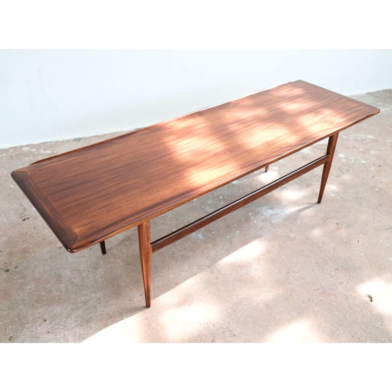 Vintage Danish coffee table in teak with raised edge