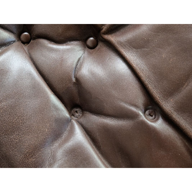 Vintage chair ""Falcon" in brown leather by Sigurd Ressell for Vatne Møbler