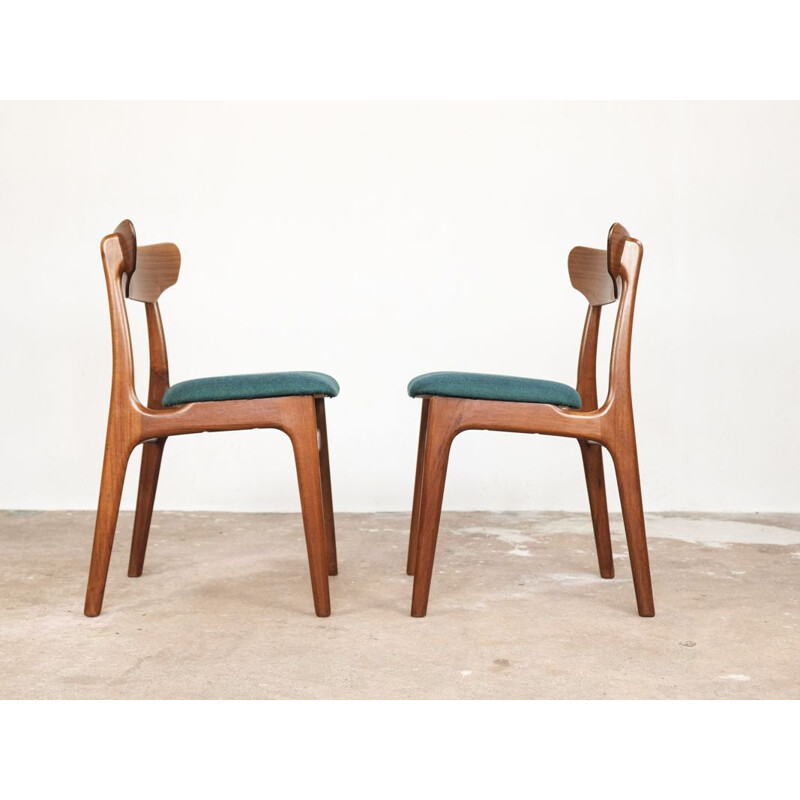 Vintage set of 4 Danish chairs in teak by Schiønning & Elgaard