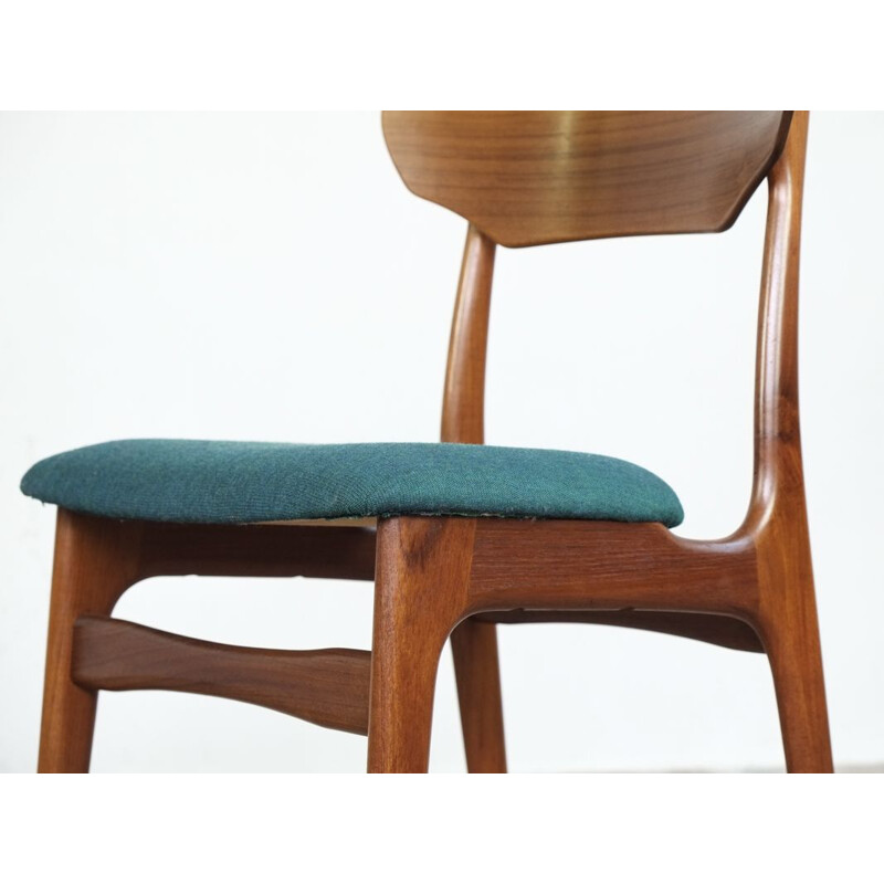 Suite de 4 chaises vintage danoises en teck par Schiønning & Elgaard