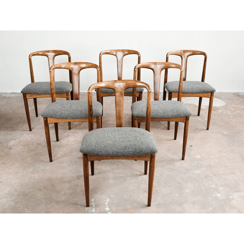 Suite de 6 chaises "Juliane" vintage par Johannes Andersen pour Uldum