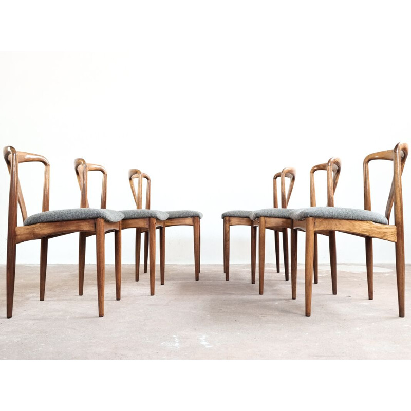 Vintage set of 6 "Juliane" chairs by Johannes Andersen for Uldum