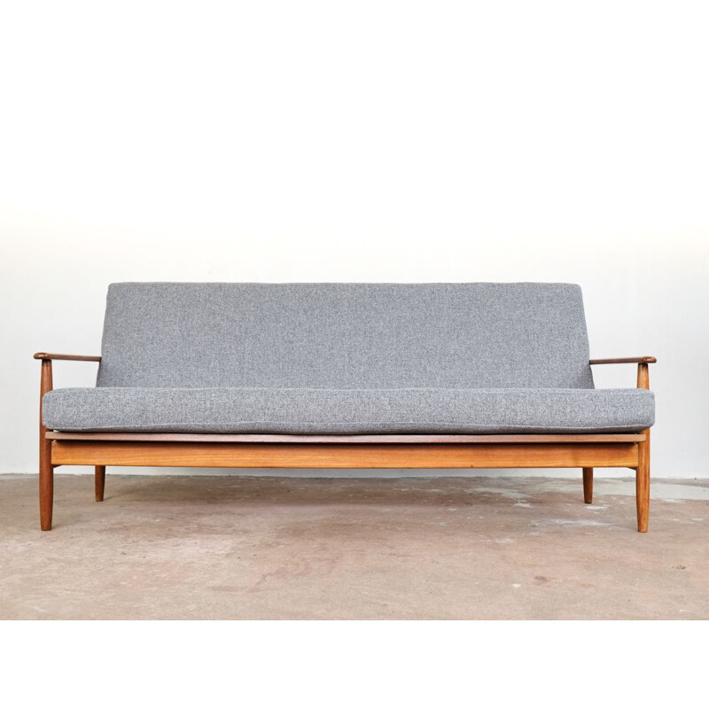 vintage Danish 3-seater sofa in teak