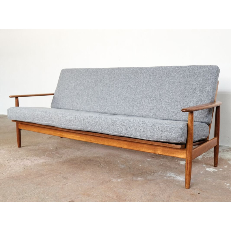 vintage Danish 3-seater sofa in teak
