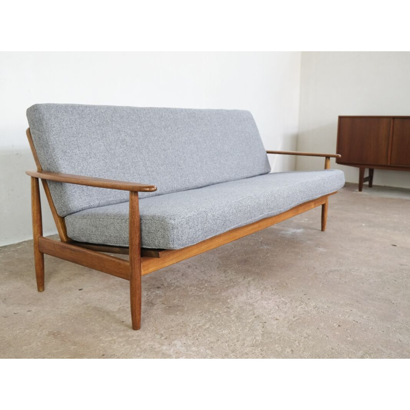 vintage Danish 3-seater sofa in teak