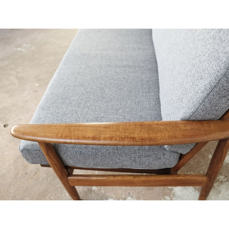vintage Danish 3-seater sofa in teak