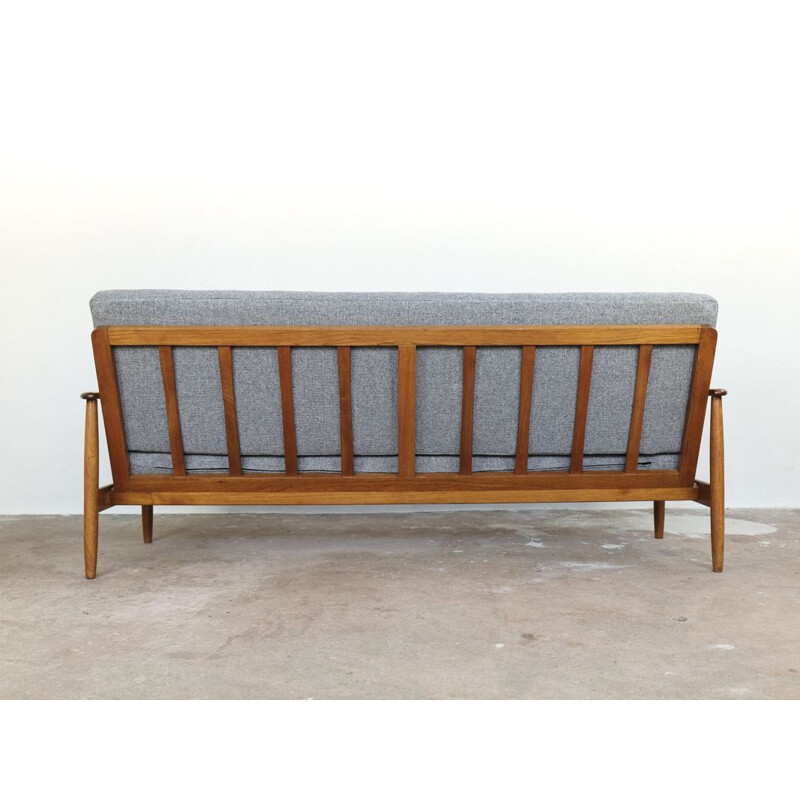 vintage Danish 3-seater sofa in teak