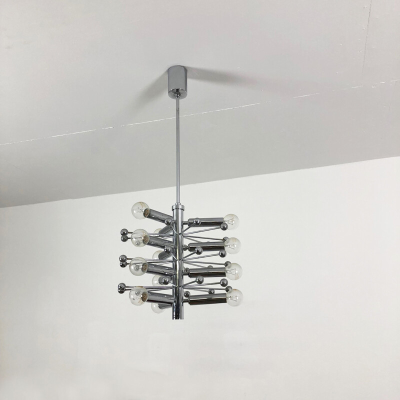 Vintage hanging light "Sputnik" in chrome 
