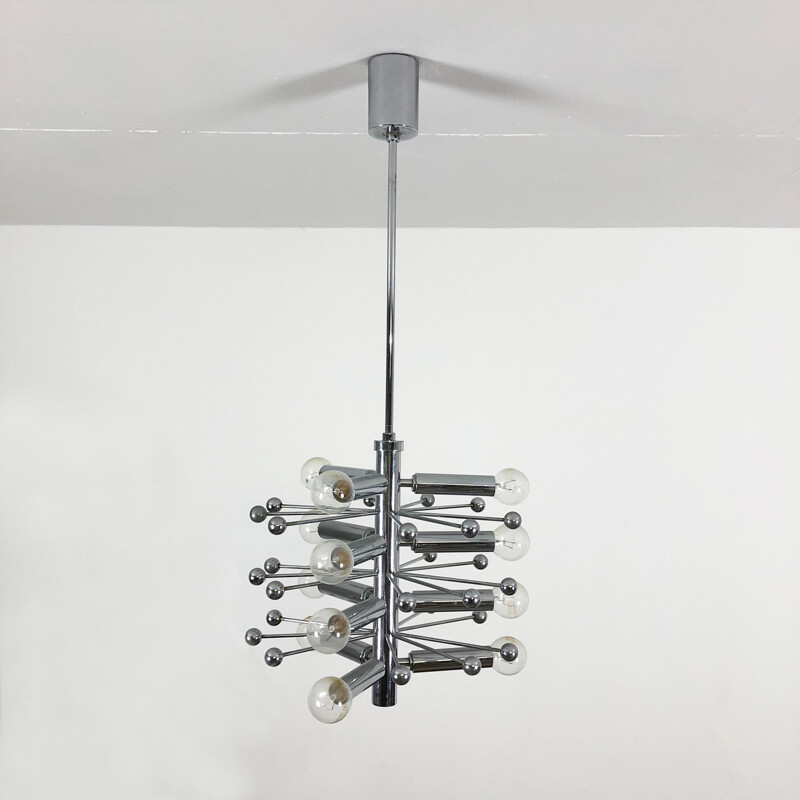 Vintage hanging light "Sputnik" in chrome 