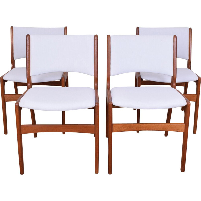 Vintage Danish set of 4 chairs model 89 by Johannes Andersen for Anderstrup Møbelfabrik