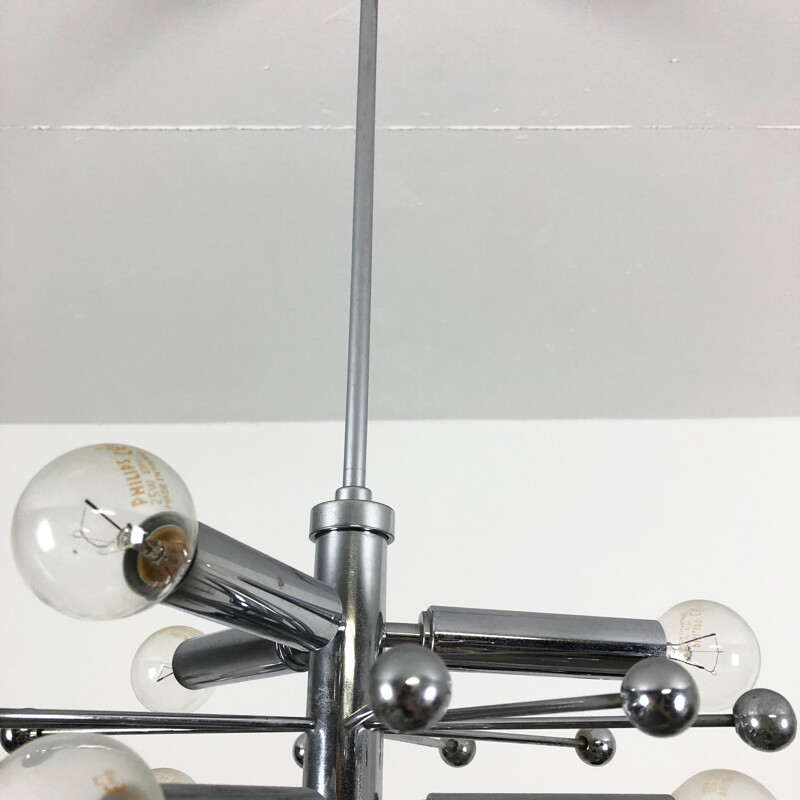 Vintage hanging light "Sputnik" in chrome 